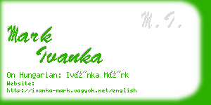 mark ivanka business card